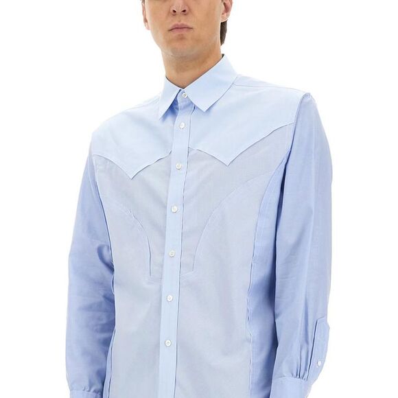 MAISON MARGIELA Men's Western Style Button-Up Shirt Men AZURE Shirts